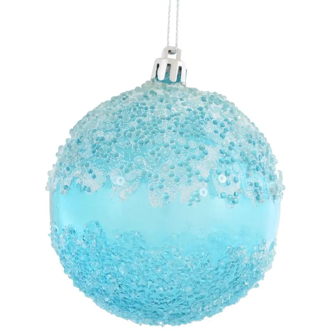 Шар новогодний Феникс 8 см Голубой (TY-5-R-475)