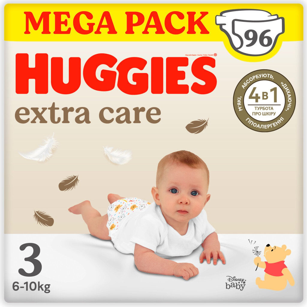 Подгузники Huggies Extra Care Size р. 3 6-10 кг 96 шт. (5029053577944)