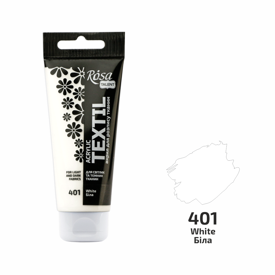 Акриловая краска ROSA Talent 263460401 4 шт. 60 мл Белый/01 (4823098523376)