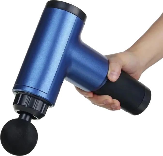 М'язовий масажер KH-320 6 насадок Синій (234560049_378) - фото 7