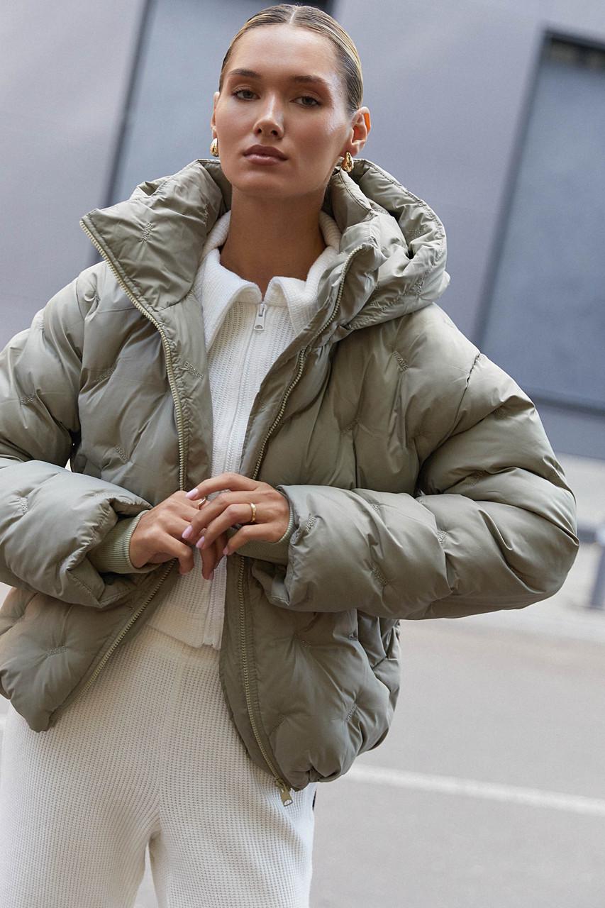 Куртка Seventeen с декоративной вышивкой XXL-3XL Оливковый - фото 2 Куртка Seventeen с декоративной вышивкой XXL-3XL Оливковый - фото 2