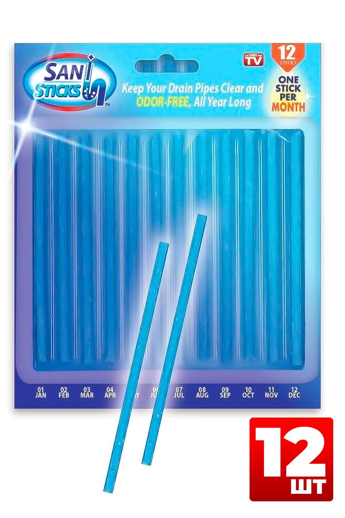 Палочки для очистки водосточных труб Sani Sticks от засоров для слива раковины 12 шт. (450270626) Палочки для очистки водосточных труб Sani Sticks от засоров для слива раковины 12 шт. (450270626)