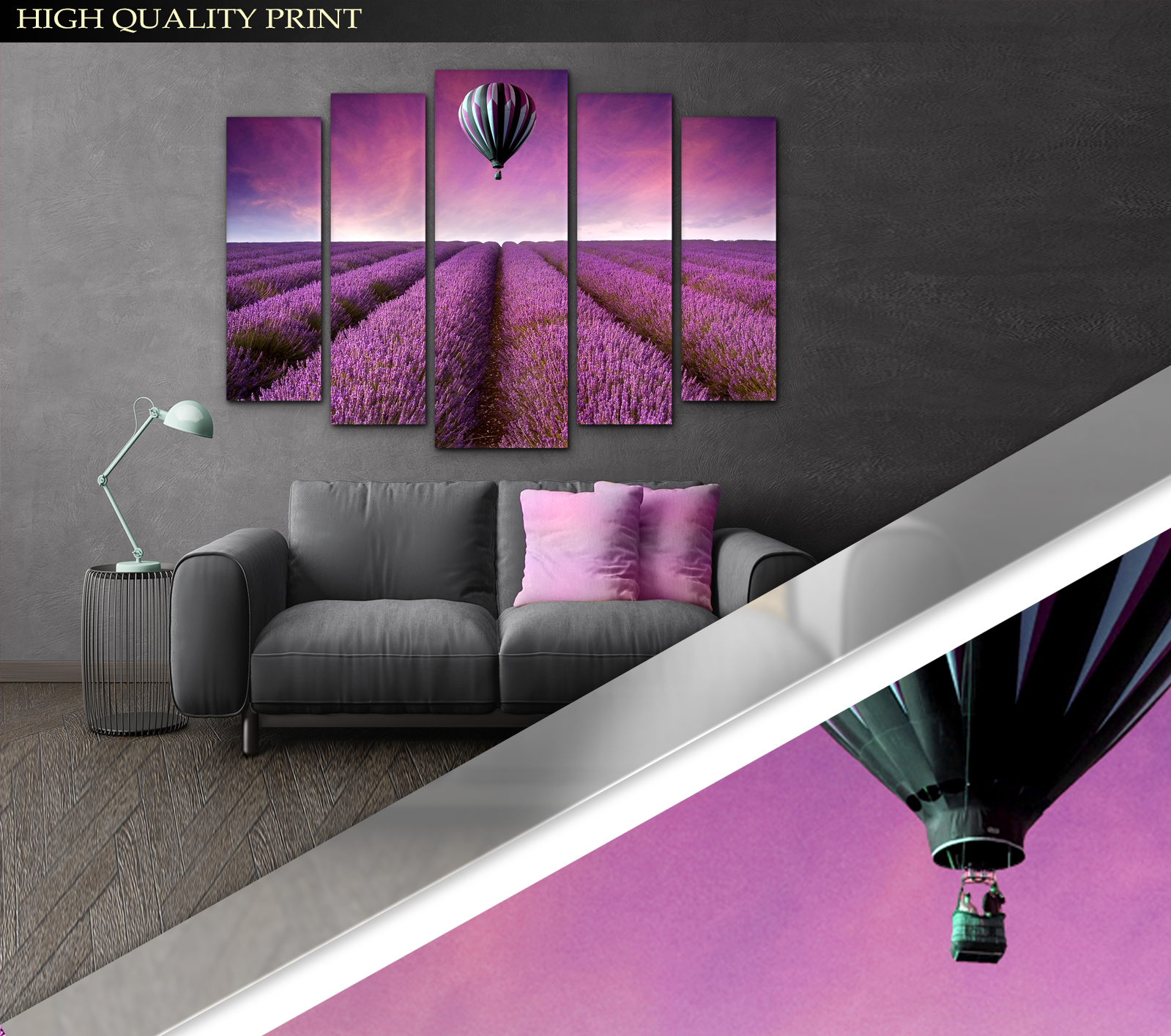 Картина модульная Поле лаванды 110х160 см (Art-280_5) - фото 3