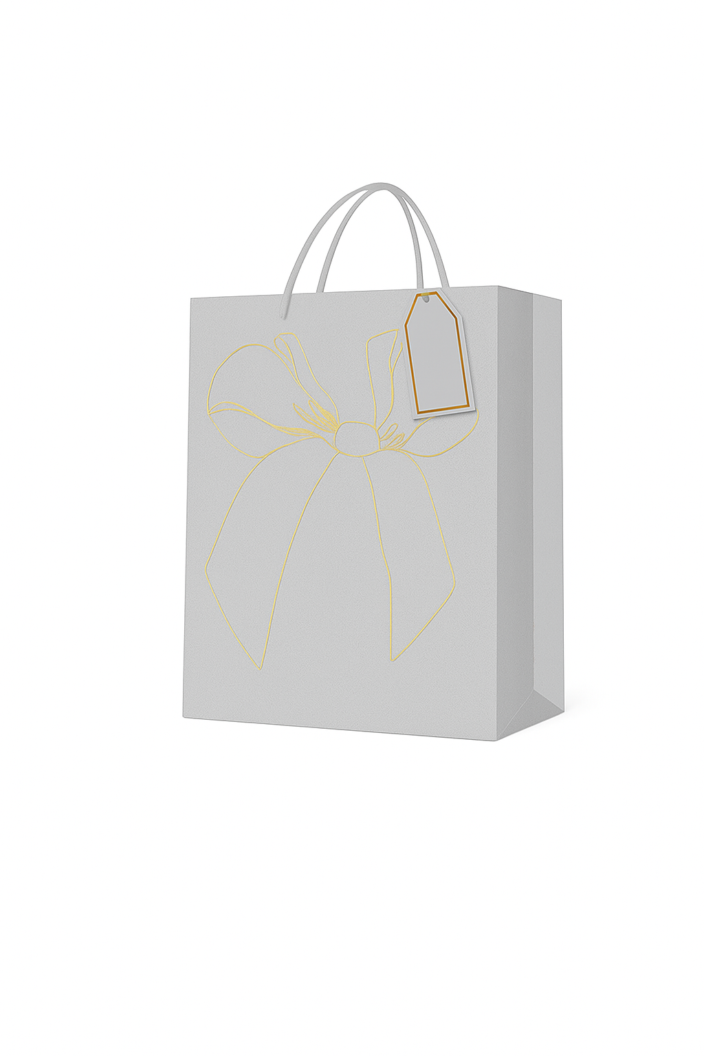 Подарунковий пакет Stenson Bow R97069-S паперовий 18х23х10 см Сірий (26815844) - фото 1