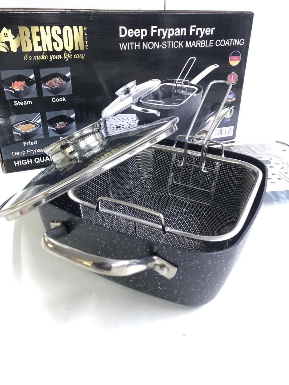 Сковорода BN-355 а з кришкою 24 см мармурове покриття Сковорода BN-355 а з кришкою 24 см мармурове покриття