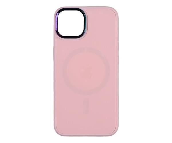 Чехол накладка TPU + PC Foggy with Magsafe для Apple Iphone 13 Pink - фото 1