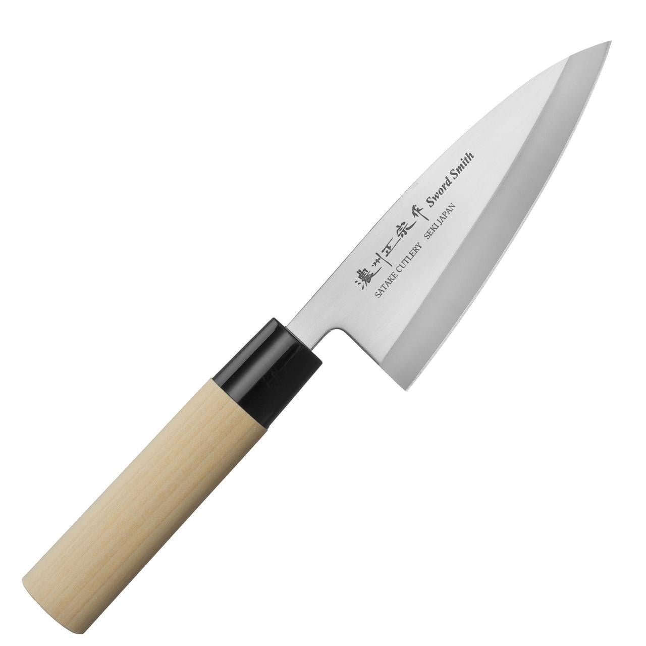 Нож кухонный для рыбы деба Satake Japan Traditional всадной 56-57 HRc штампованная 420J2 нержавеющая сталь 120 мм Бежевый (2132468493)