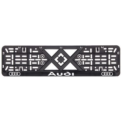 Рамка номерного знака Audi пластиковая c хромированной рельефной надписью
