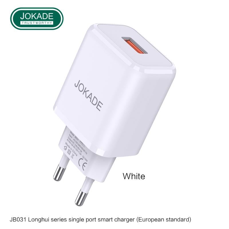 Пристрій мережевий зарядний JOKADE JB031 QC3.0 White - фото 2