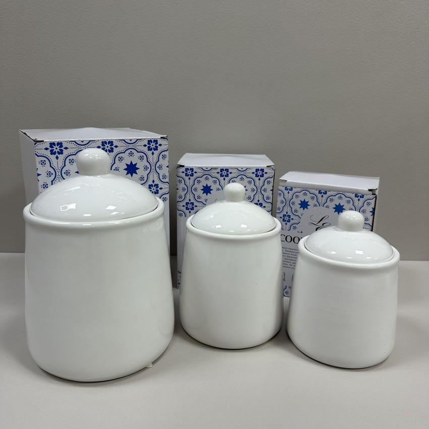 Набор керамических банок Limited Edition COOK 202C-008-A19/202B-009-A13B/202B-009-A13 0,77/1,2/1,9 л Белый (2803507415)