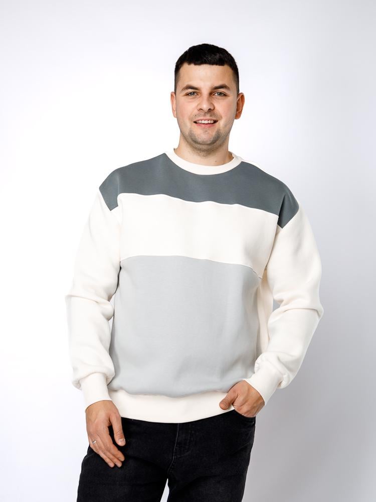 Світшот чоловічий ЦБ-00236351 р. 48 Білий (SKT000952092) Світшот чоловічий ЦБ-00236351 р. 48 Білий (SKT000952092)