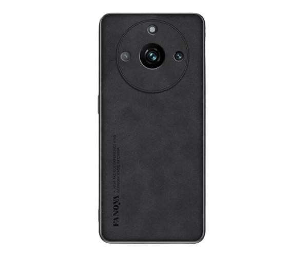 Кожаный чехол - накладка Fanoya для Realme 11 Pro / 11 Pro Plus Черный