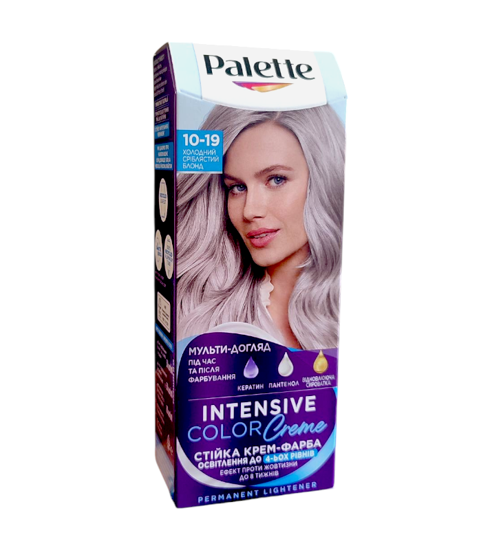 Фарба для волосся Palette New 10-19 Холодний сріблястий блонд