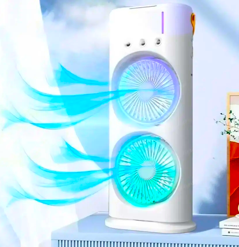 Вентилятор портативный Air Double-ended Spray Fan USB с распылителем LED (26389742) - фото 6 Вентилятор портативный Air Double-ended Spray Fan USB с распылителем LED (26389742) - фото 6