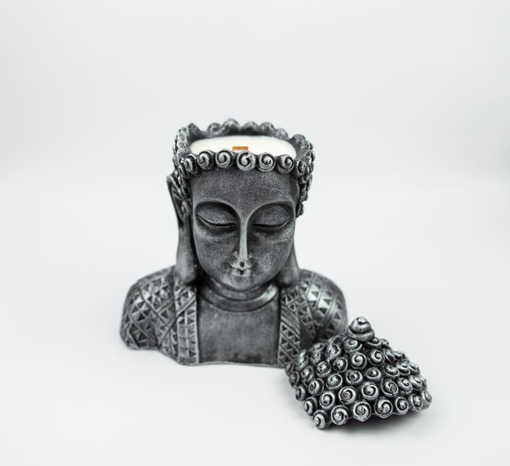 Аромасвеча Гранд Презент NAC 1060 Buddha sandal 100% wood wax 140 г Silver (23638)