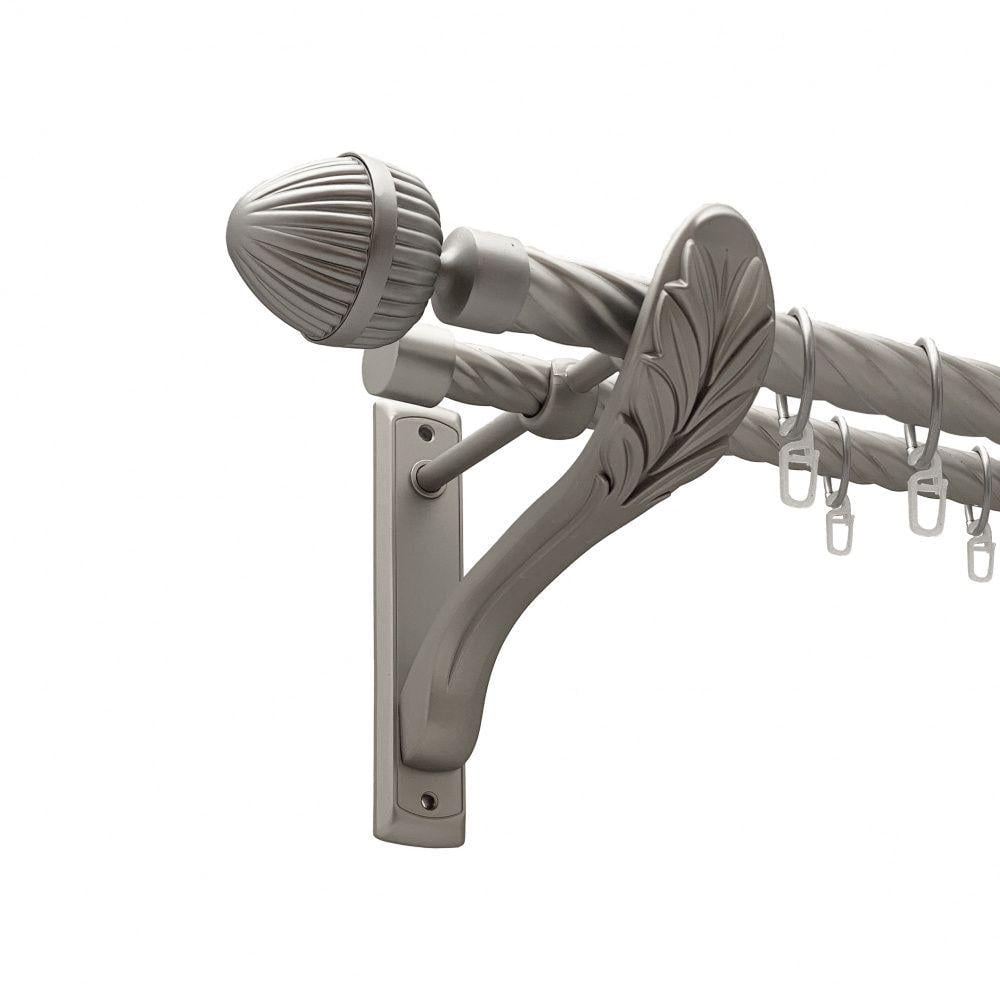 Карниз Orvit Одеон металевий дворядний ретро скручена труба кільце металеве 25/19 мм 200 см Сатин (00-00011516)