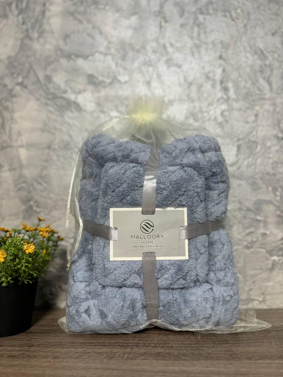 Рушники Лазня та обличчя мікрофібра 140х70/90х40 см 2 шт. Сірий (15348256)