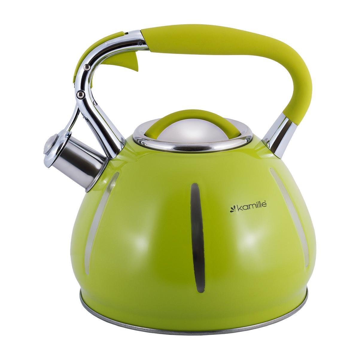Чайник із свистком Kamille KM-0691А із нержавіючої сталі 3 л Зелений (150-84-0691А) - фото 7 Чайник із свистком Kamille KM-0691А із нержавіючої сталі 3 л Зелений (150-84-0691А) - фото 7