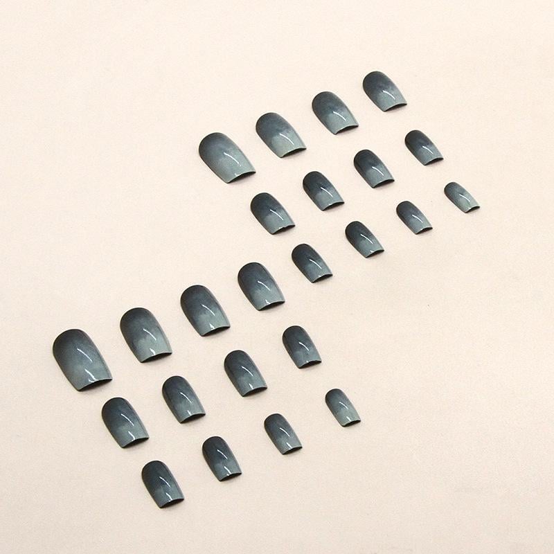 Накладные ногти с клеем Bananahall R721 24 шт. Темно-серый (A9977) - фото 4