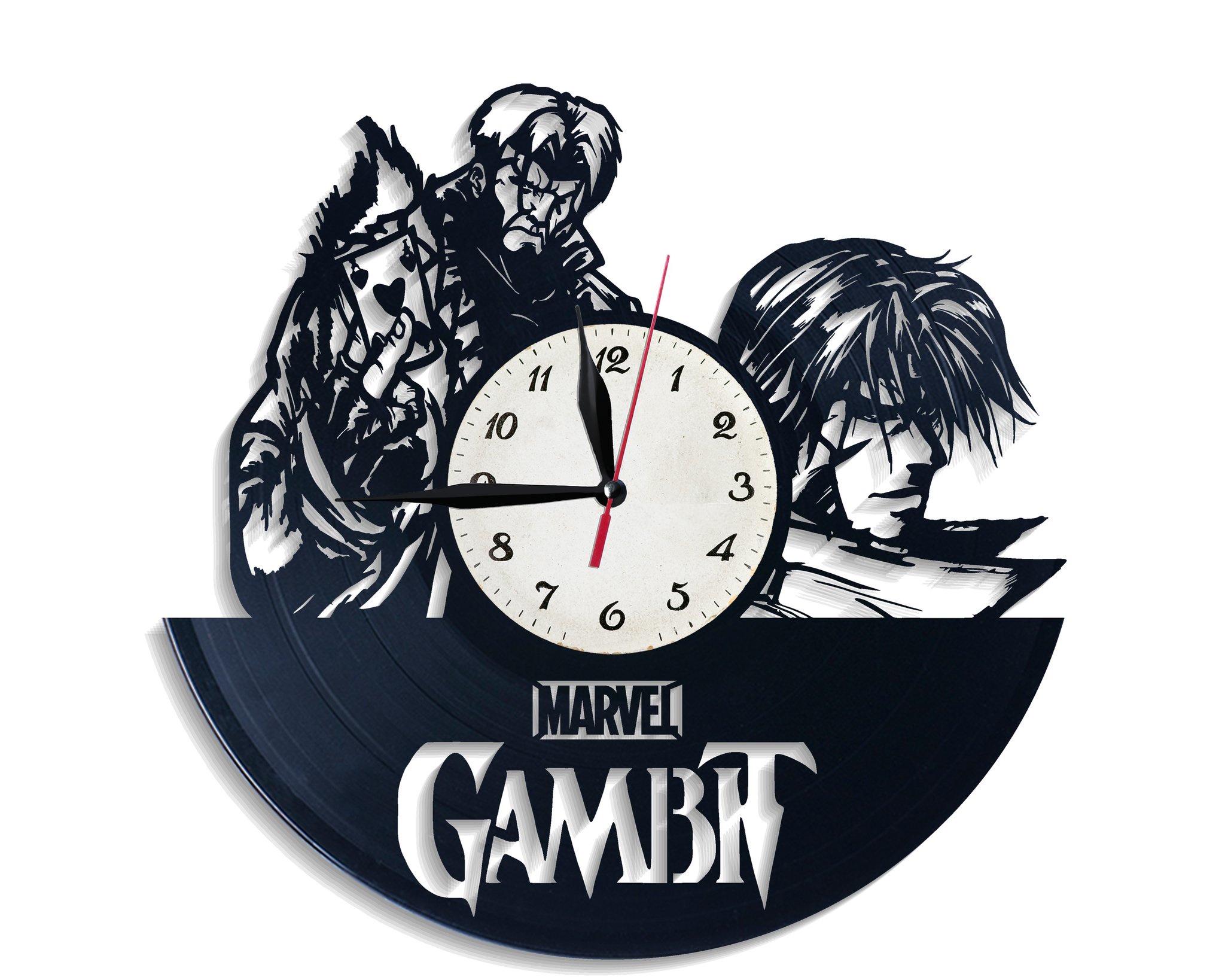 Часы настенные Гамбит Марвел 2632 из виниловой пластинки