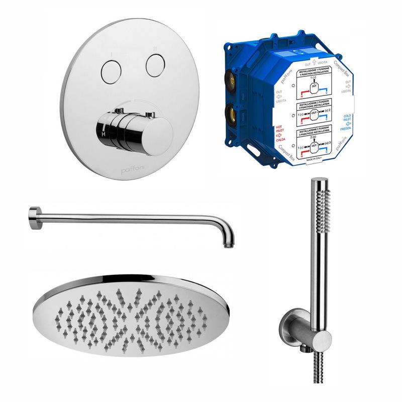 Душевая система скрытого типа PAFFONI Kit Compact-M Tondo Хром (147488)
