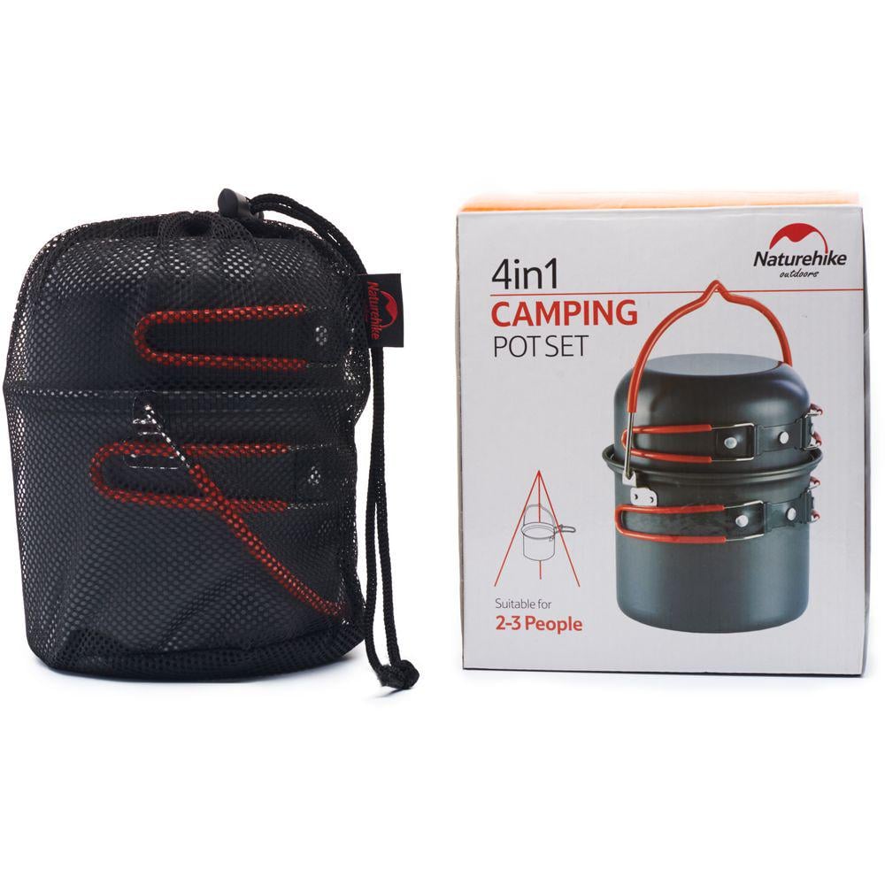 Набор посуды для кемпинга Naturehike NH18T018-G алюминий 4 шт. (atlantmarket_57517)