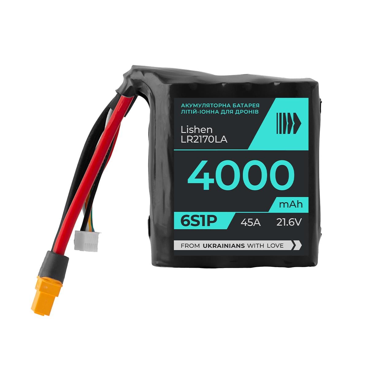 Аккумулятор для FPV дрона BTRY 6s1p Lishen 4000 mAh 21,6V 45А
