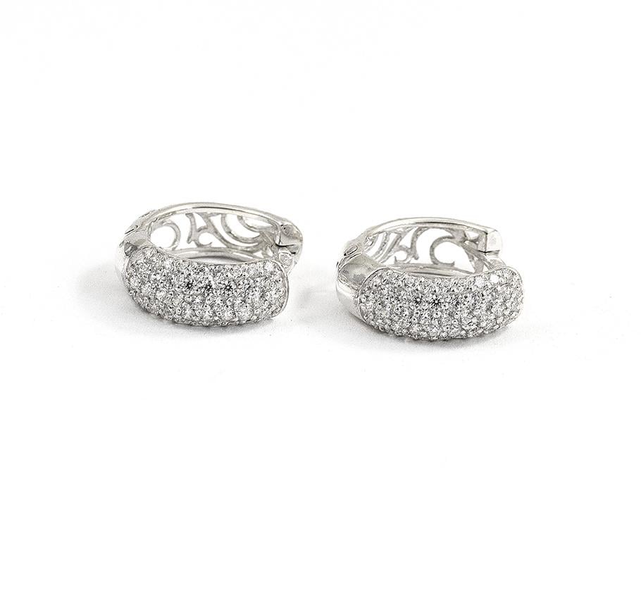 Серьги Maxi Silver 8472 Конго с фианитами (88472)