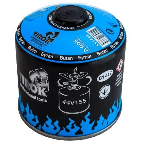 Балон газовий VIROK одноразовий з різьбою 7/16 500 г/870 мл (EN417)