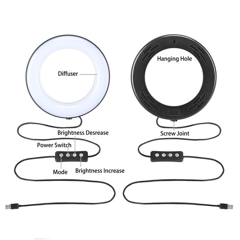 Світло кільцеве Led ZM118 10 з пультом USB стійкою та шарніром для предметної зйомки 27х55 см - фото 4