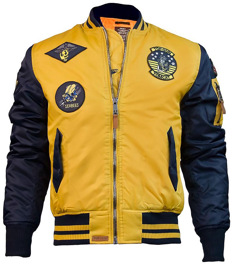 Бомбер Top Gun MA-1 Color Block Bomber Jacket S Yellow/Navy (TGJ1649YNS)