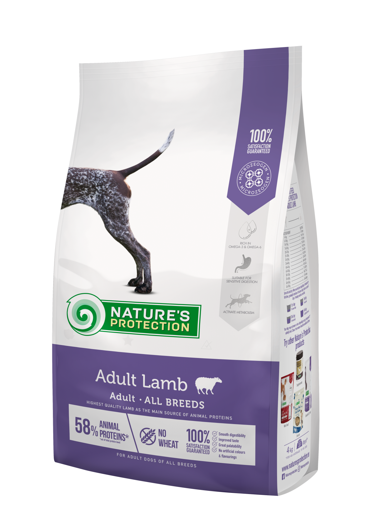 Корм сухий Nature's Protection Lamb All Breeds з ягнятиною для дорослих собак всіх порід 4 кг (NPS45749)