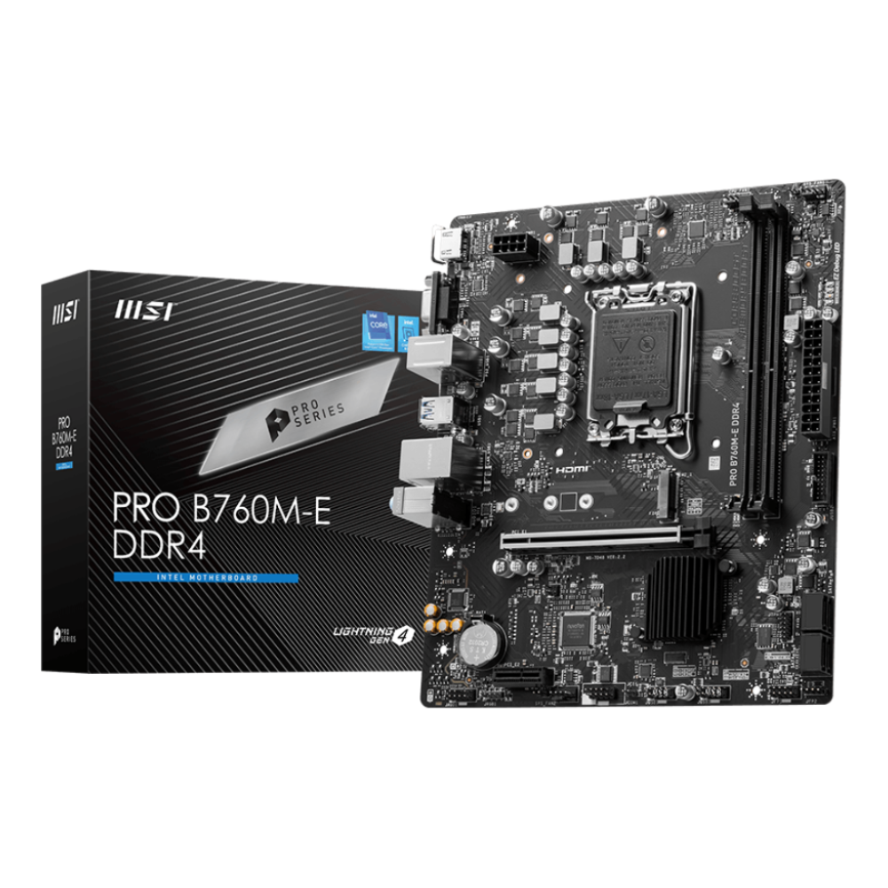 Материнская плата MSI PRO B760M-E DDR4 Socket 1700/MicroATX/2хDDR4 DIMM (11401424) - фото 3