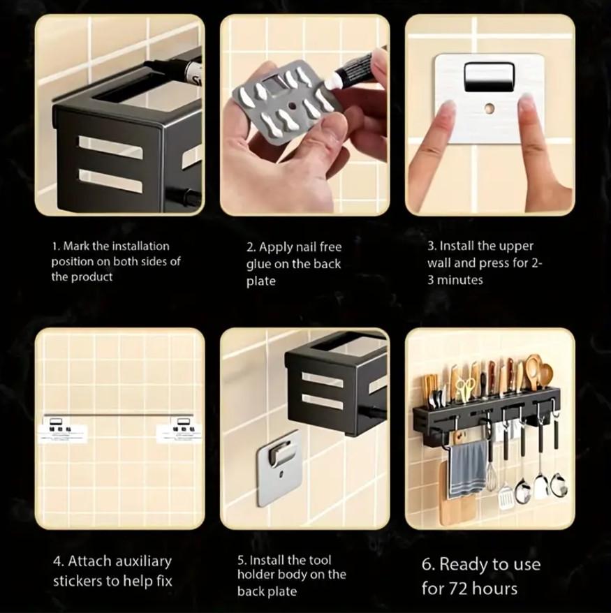 Полка для кухни настенная съемная нержавеющая сталь (22922087) - фото 5 Полка для кухни настенная съемная нержавеющая сталь (22922087) - фото 5