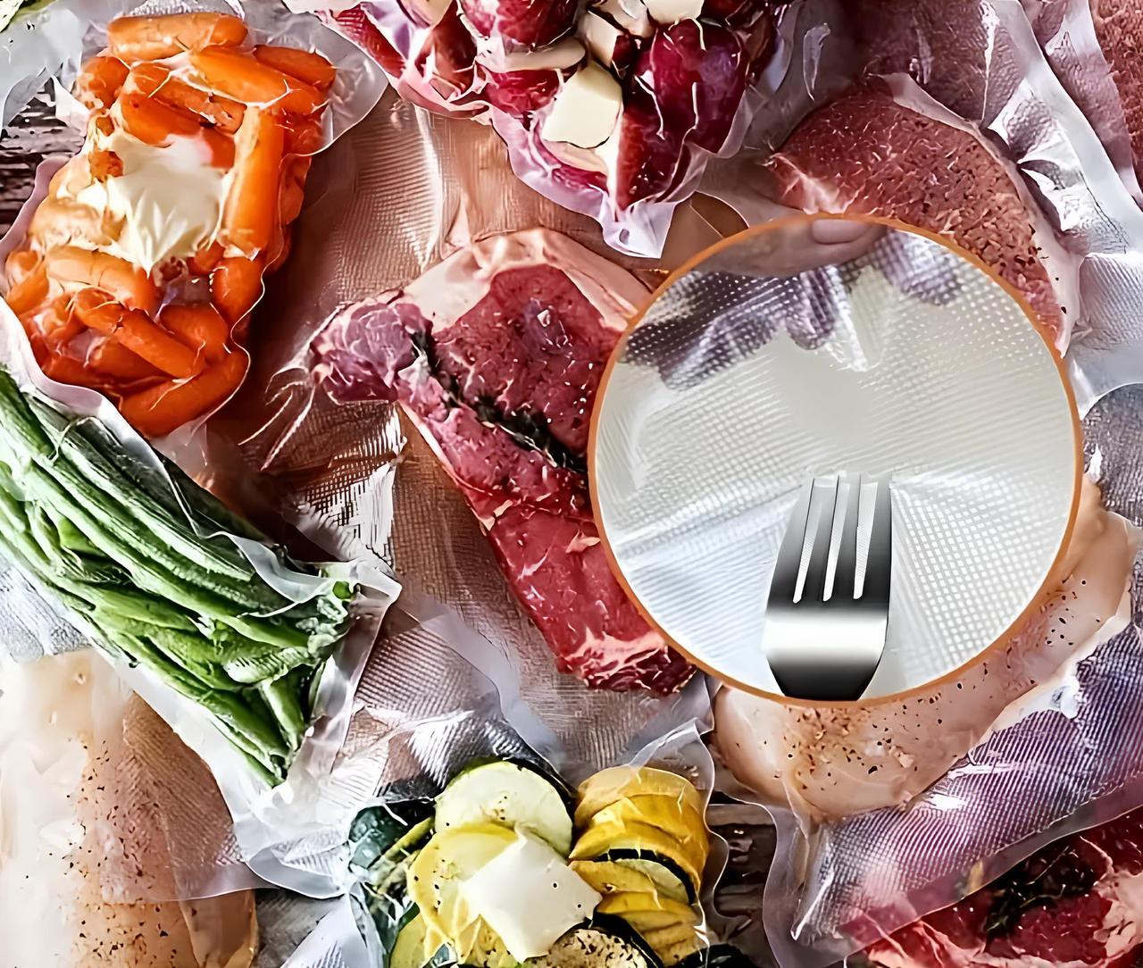 Пакети для вакуумного пакувальника гофровані 20х500 см (2580625170) - фото 3 Пакети для вакуумного пакувальника гофровані 20х500 см (2580625170) - фото 3