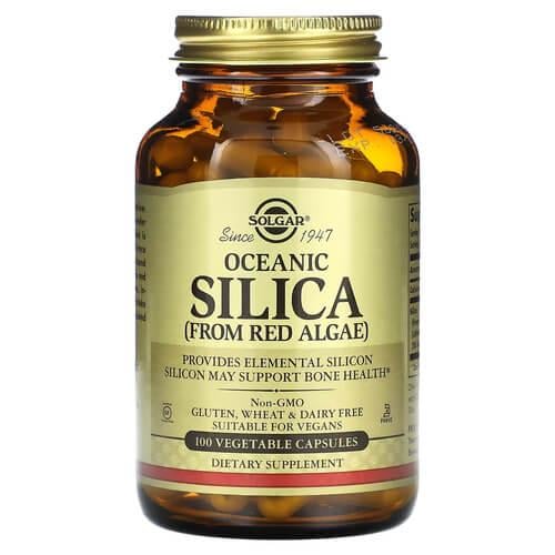 Добавка Solgar Oceanic Silica From Red Algae 100 Capsules (SOL-02571)