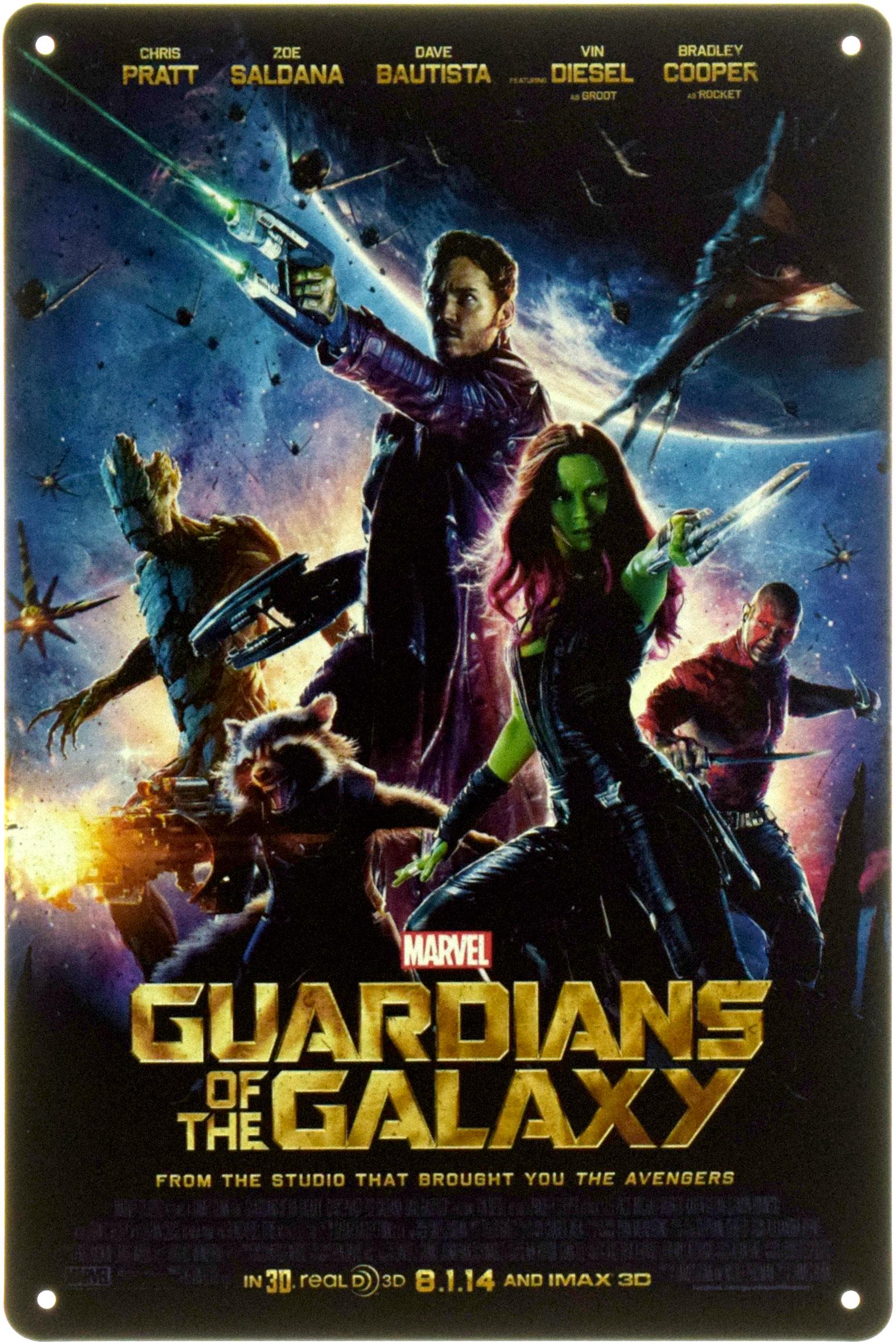 Табличка металлическая "Guardians Of The Galaxy" 20x30 см (ms-104499)