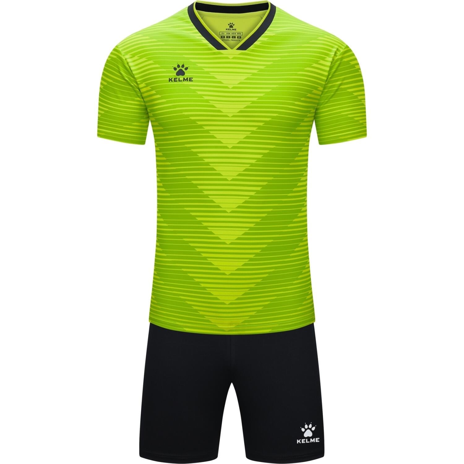 Комплект футбольной формы Kelme RONDA L Салатово-черный (8451ZB1247.9702)