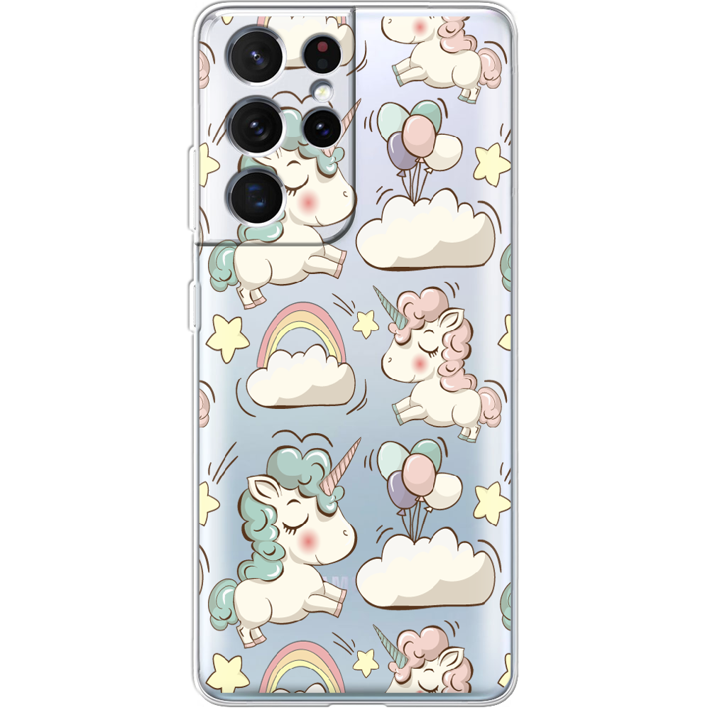 Чехол BoxFace Samsung G998 Galaxy S21 Ultra Unicorns Прозрачный силикон (41719-cc2-41719)