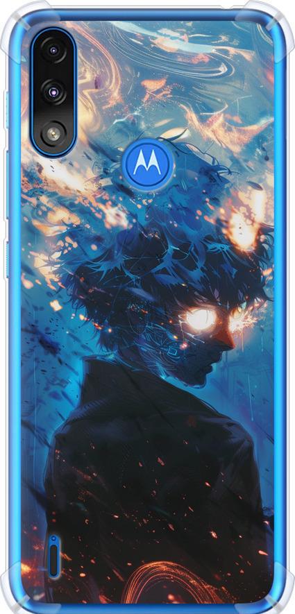 Чехол на Motorola E7 Power Сатору Годжо (6129sp-2284-42517)