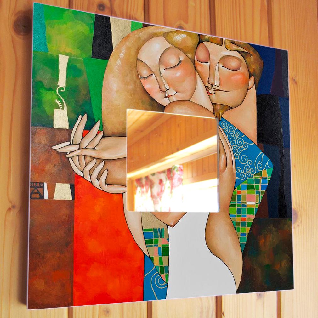 Зеркало декоративное Влюбленные 260х260 мм (M00242)