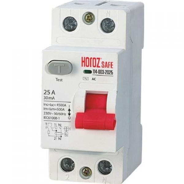 Устройство защитного отключения Horoz Electric Safe 25А 2P (27021-1)