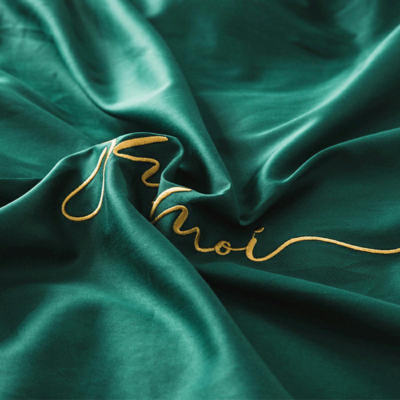 Комплект постільної білизни з кантом євро 2 довговолокниста бавовна Зелений - фото 8 Комплект постільної білизни з кантом євро 2 довговолокниста бавовна Зелений - фото 8