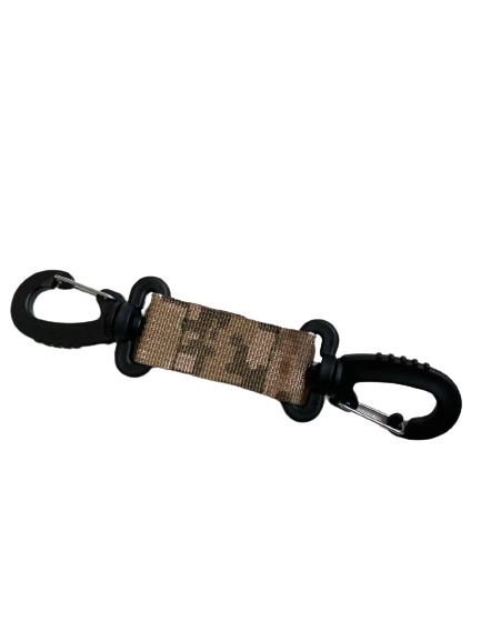 Карабин с петлей Molle двосторонний 17 см Пиксель