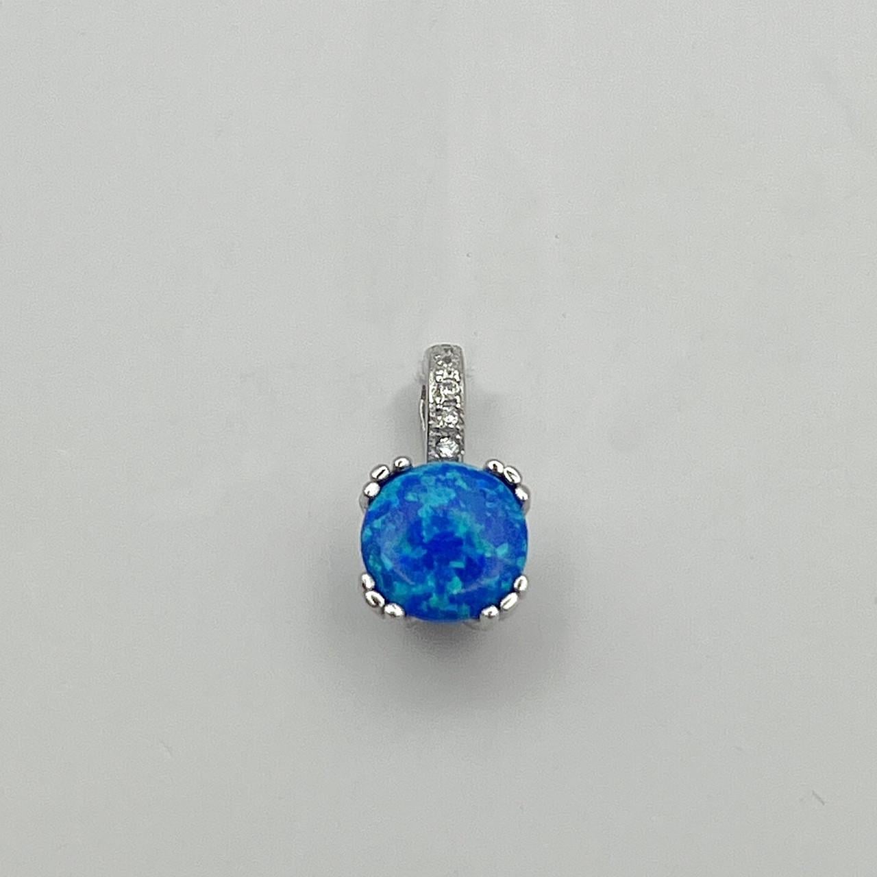 Серебряный кулон с синим опалом 1,08 г (2500897829)