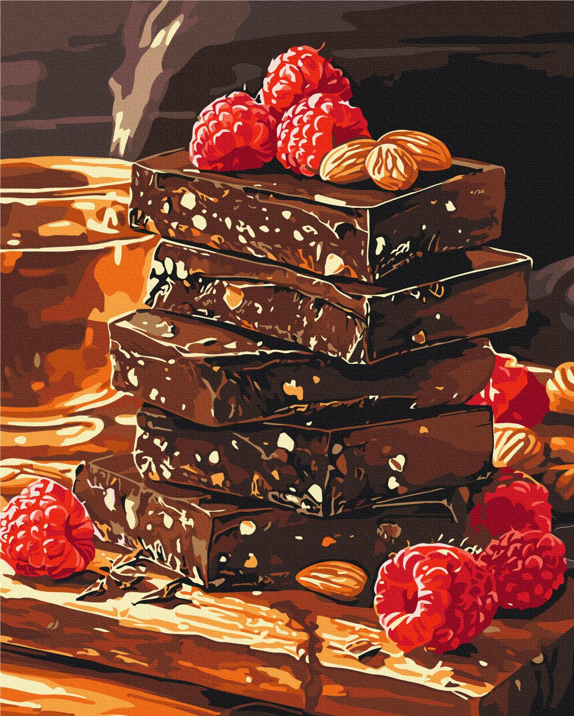 Картина по номерам Brushme Шоколад с орешками и фруктами 40x50 см (BS54451)