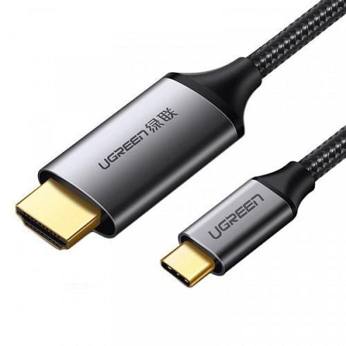 Кабель UGREEN USB-C to HDMI Male to Male MM142 Cable Aluminum Shell 1,5 м 50570 Grey Black (11315038)