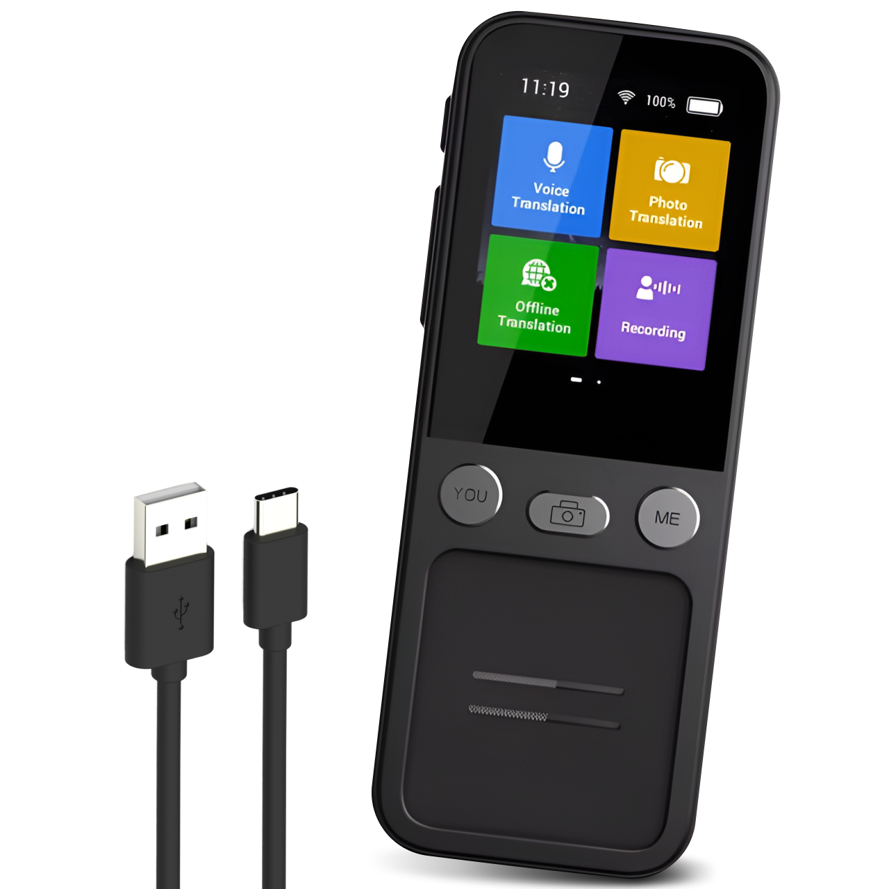 Электронный переводчик с переводом в реальном времени со 45 голосами и 138 языками Wi-Fi (5468901783928)