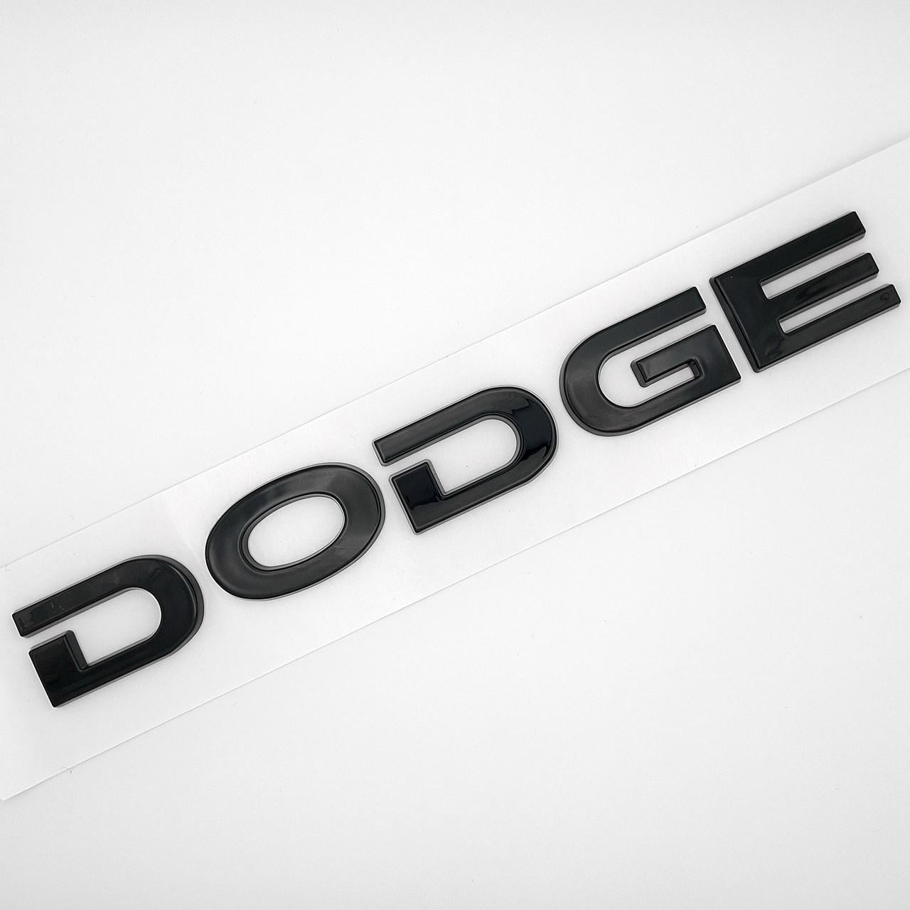 Эмблема надпись Dodge ABS 21х2,4 см Черный глянцевый (2835168592)
