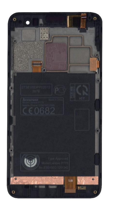 Матриця з тачскріном для телефона Lenovo P770 Чорний із чорною рамкою Матриця з тачскріном для телефона Lenovo P770 Чорний із чорною рамкою